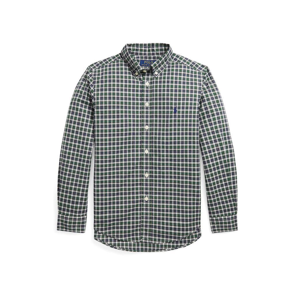 商品Ralph Lauren|Plaid Cotton Poplin Shirt (Big Kids),价格¥269-¥384,第1张图片