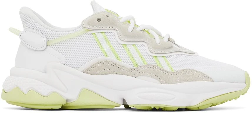 商品Adidas|White & Green Ozweego Sneakers,价格¥352,第1张图片