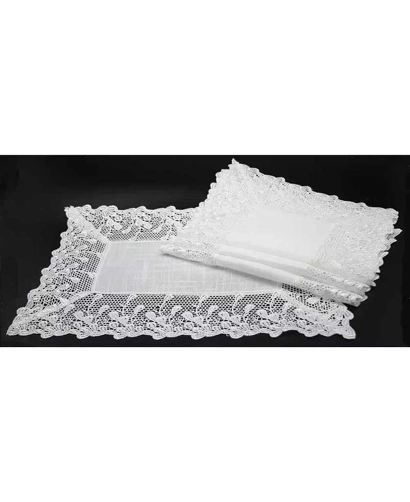 商品Manor Luxe|Garden Trellece Lace Trim Placemats - Set of 4,价格¥445,第1张图片