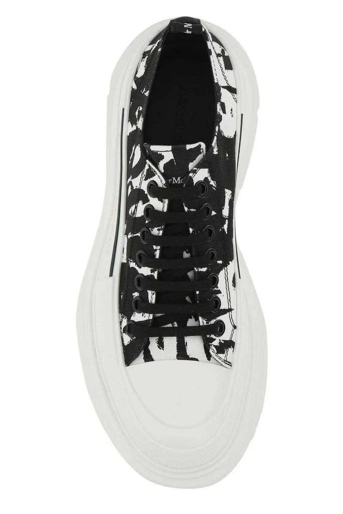 商品Alexander McQueen|Alexander McQueen Graffiti Tread Slick Lace-Up Sneakers,价格¥3798,第3张图片详细描述