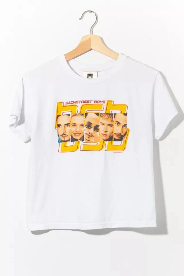 商品Urban Outfitters|Vintage Y2K Backstreet Boys BSB Official Tour T-Shirt Cropped Winterland,价格¥1642,第1张图片