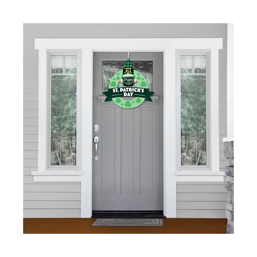 Irish Gnomes - Outdoor St. Patrick's Day Party Decor - Front Door Wreath商品第2张图片规格展示