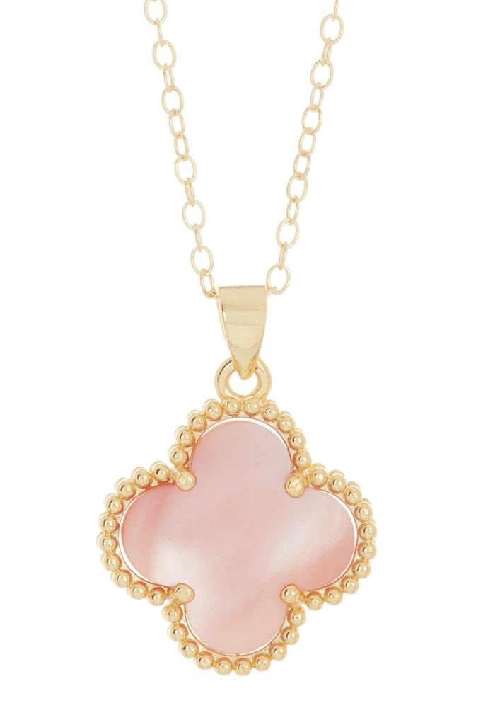 商品ADORNIA|Adornia Pink Quatrefoil Necklace gold,价格¥168,第1张图片