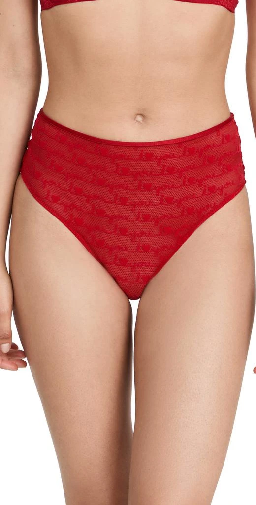 商品Calvin Klein|Calvin Klein Underwear I Heart You High Leg Tanga 短内裤,价格¥68,第1张图片