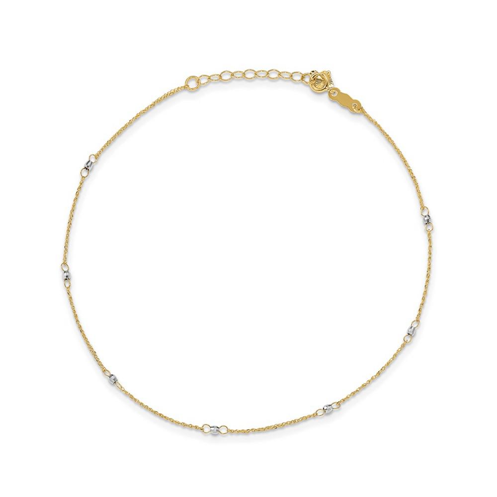 Ropa Anklet in 14k Yellow and White Gold商品第1张图片规格展示