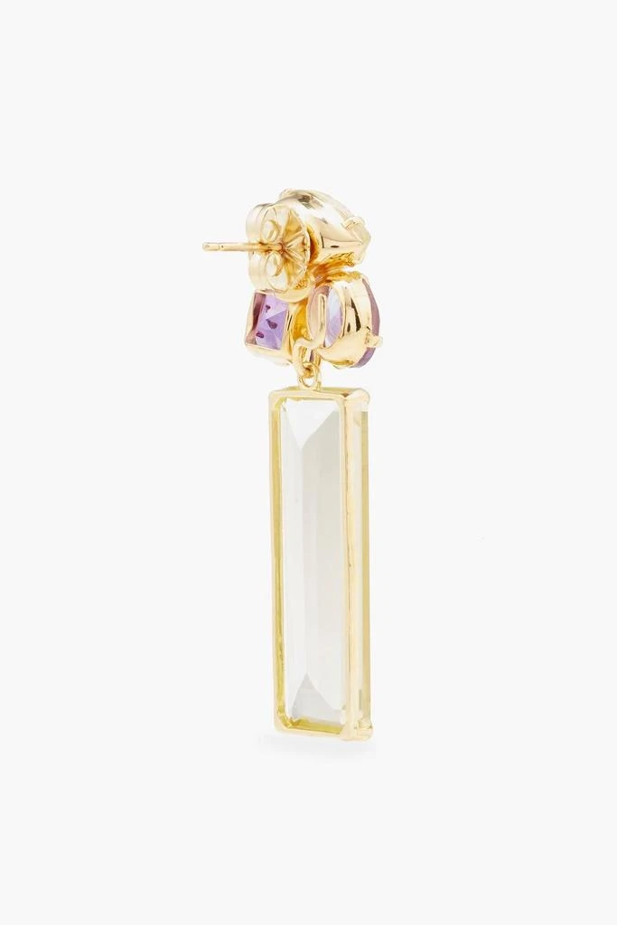 商品BOUNKIT|Gold-tone, amethyst and quartz earrings,价格¥922,第4张图片详细描述