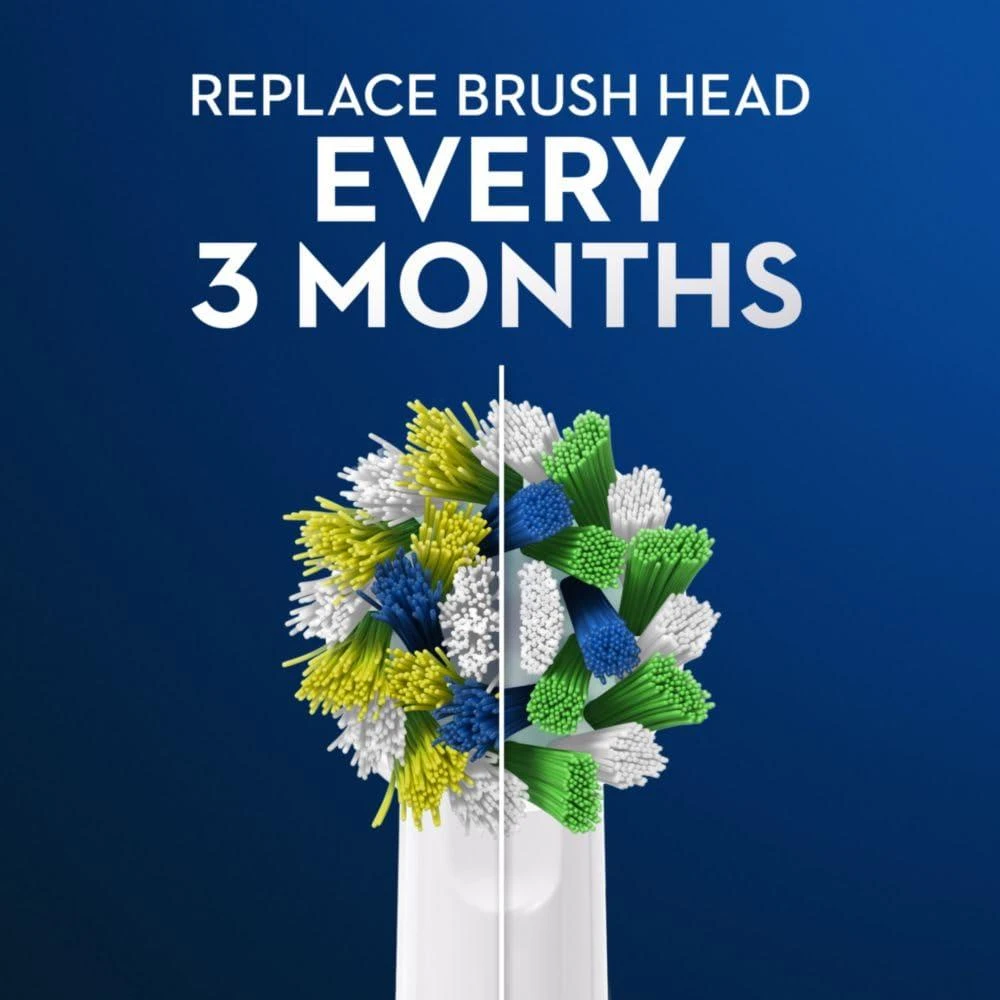 商品Oral-B|Oral-B Genuine CrossAction X-Filament Replacement Brush Heads for Electric Toothbrush, 4 Count, White,价格¥250,第3张图片详细描述