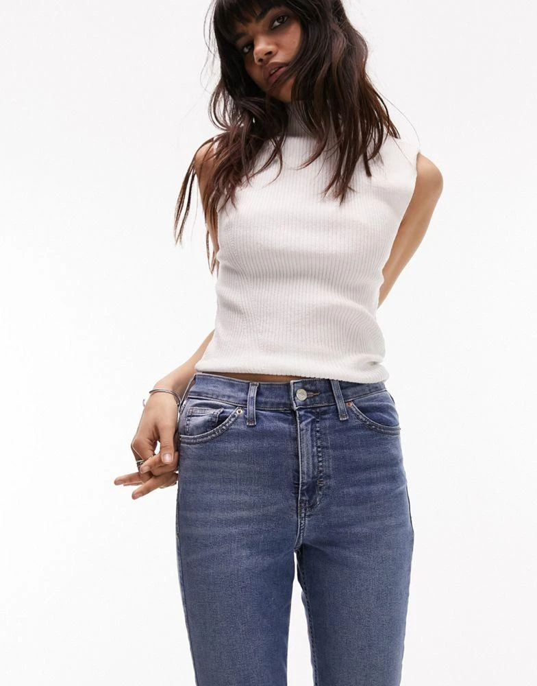 商品Topshop|Topshop Jamie jeans in mid blue,价格¥158,第4张图片详细描述
