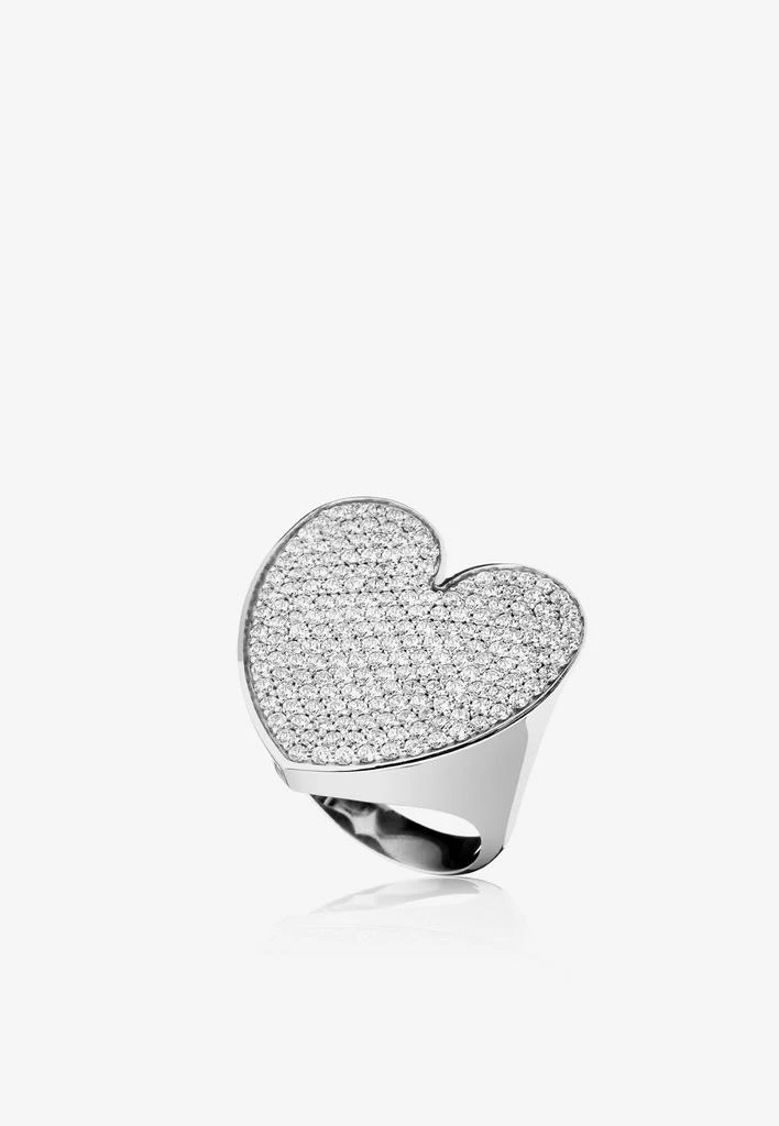 商品EÉRA|Special Order - Heart Ring in 18-karat White Gold with Diamonds,价格¥88238,第1张图片