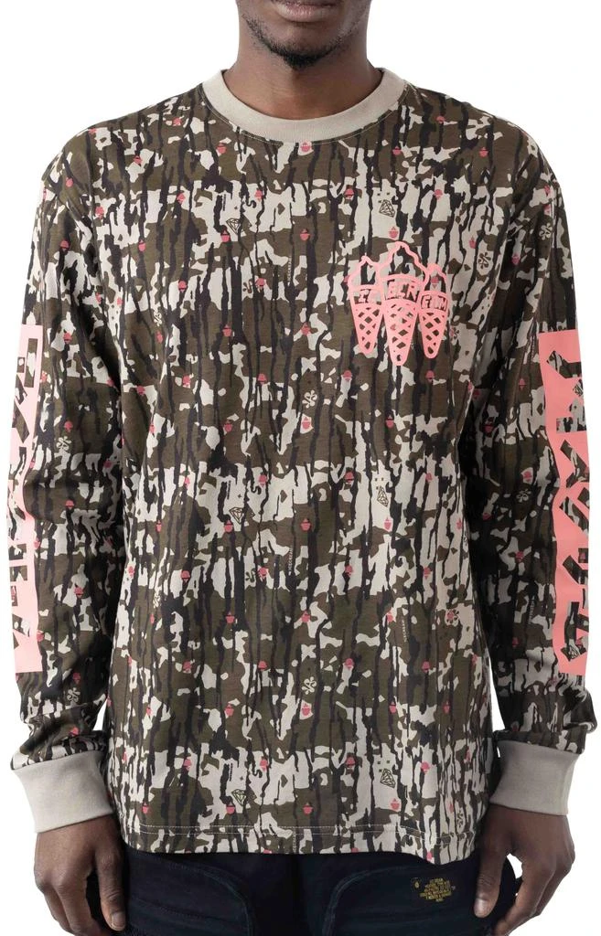 商品Icecream|Cherry L/S Knit Shirt - Camo,价格¥219,第1张图片