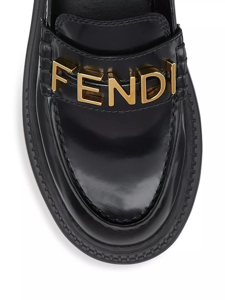 商品Fendi|Fendigraphy Leather Platform Loafers,价格¥8851,第4张图片详细描述