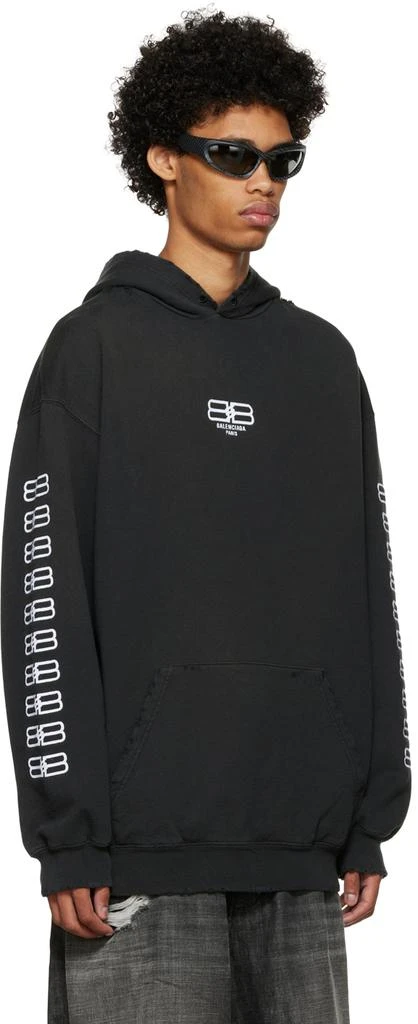商品Balenciaga|Black BB Paris Icon Hoodie,价格¥12664,第2张图片详细描述