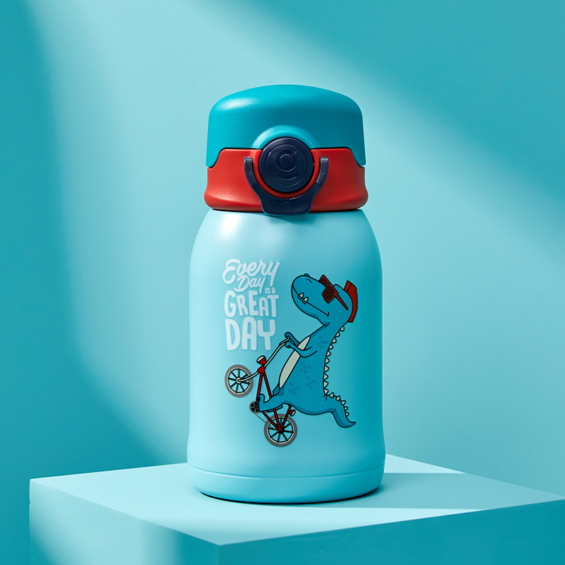 日本GERM格沵 呆萌儿童杯 保温杯 500ML（蓝/红/粉色）商品第3张图片规格展示