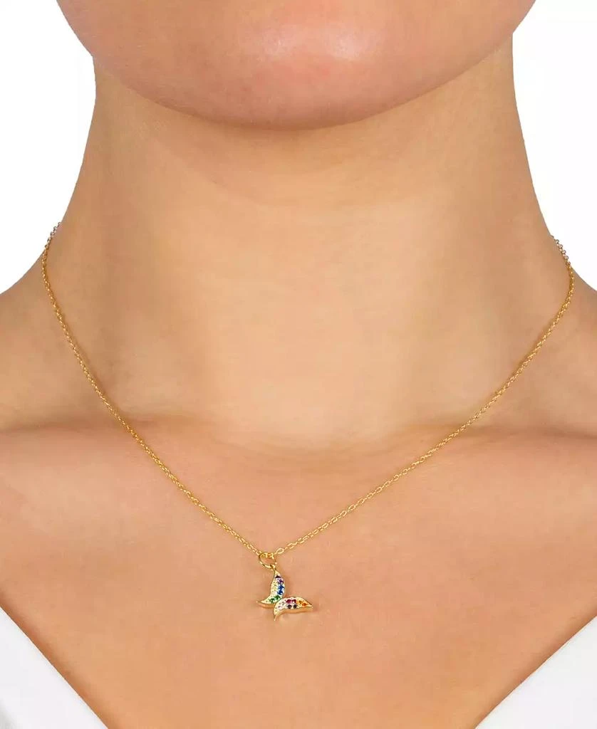 商品Giani Bernini|Cubic Zirconia Butterfly Pendant Necklace in 18k Gold-Plated Sterling Silver, 16" + 2" extender, Created for Macy's,价格¥163,第2张图片详细描述