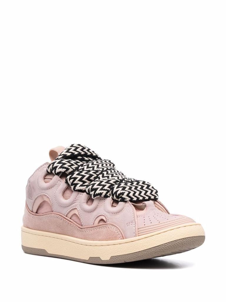 Lanvin Women's  Pink Leather Sneakers商品第2张图片规格展示