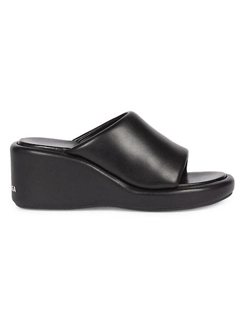 商品Balenciaga|Rise Leather Wedge Sandals,价格¥6413,第1张图片