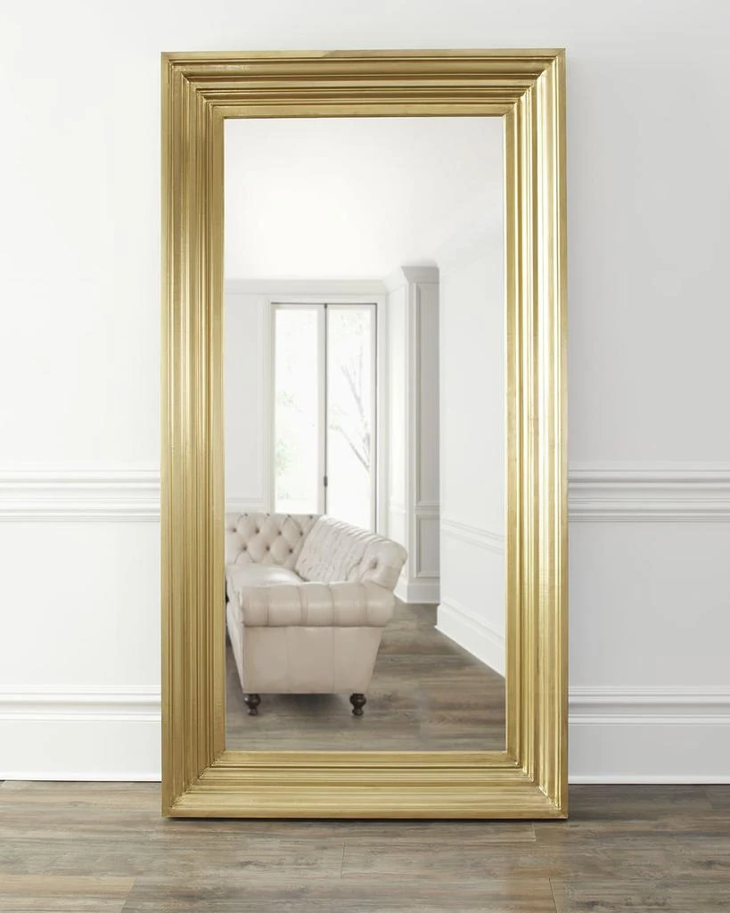 商品Beryl Brass Clad Floor Mirror,价格¥12911,第1张图片