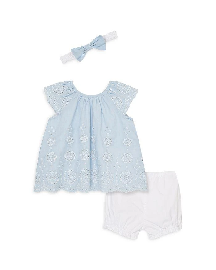 商品Little Me|Girls' Eyelet Top, Bloomers & Headband Set - Baby,价格¥210,第1张图片