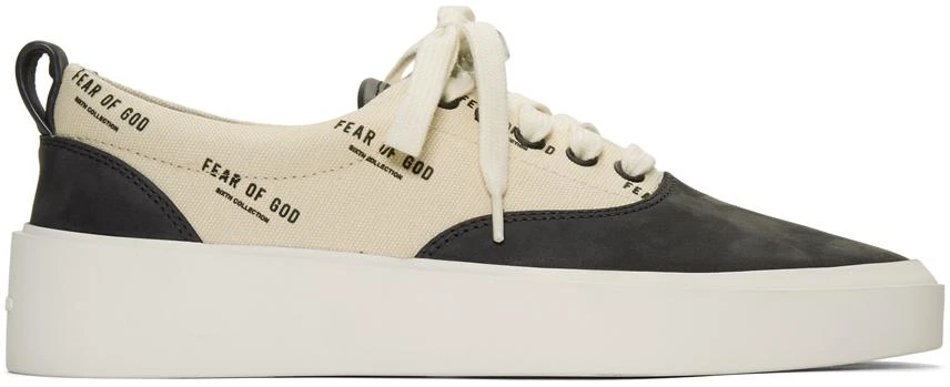 商品Fear of god|Black & Off-White Logo 101 Lace-Up Sneakers休闲鞋,价格¥3648,第1张图片