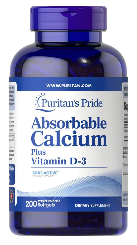 商品Puritan's Pride|Absorbable Calcium Plus Vitamin D3,价格¥302-¥603,第1张图片