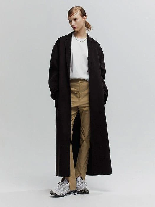 商品L'H.A.S|[DE BASE] Dorner Cashmere Coat_Long_Dark Brown,价格¥6580,第2张图片详细描述