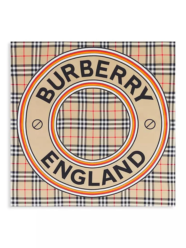 商品Burberry|Heritage Stripe Border Silk Twilly,价格¥2575,第2张图片详细描述