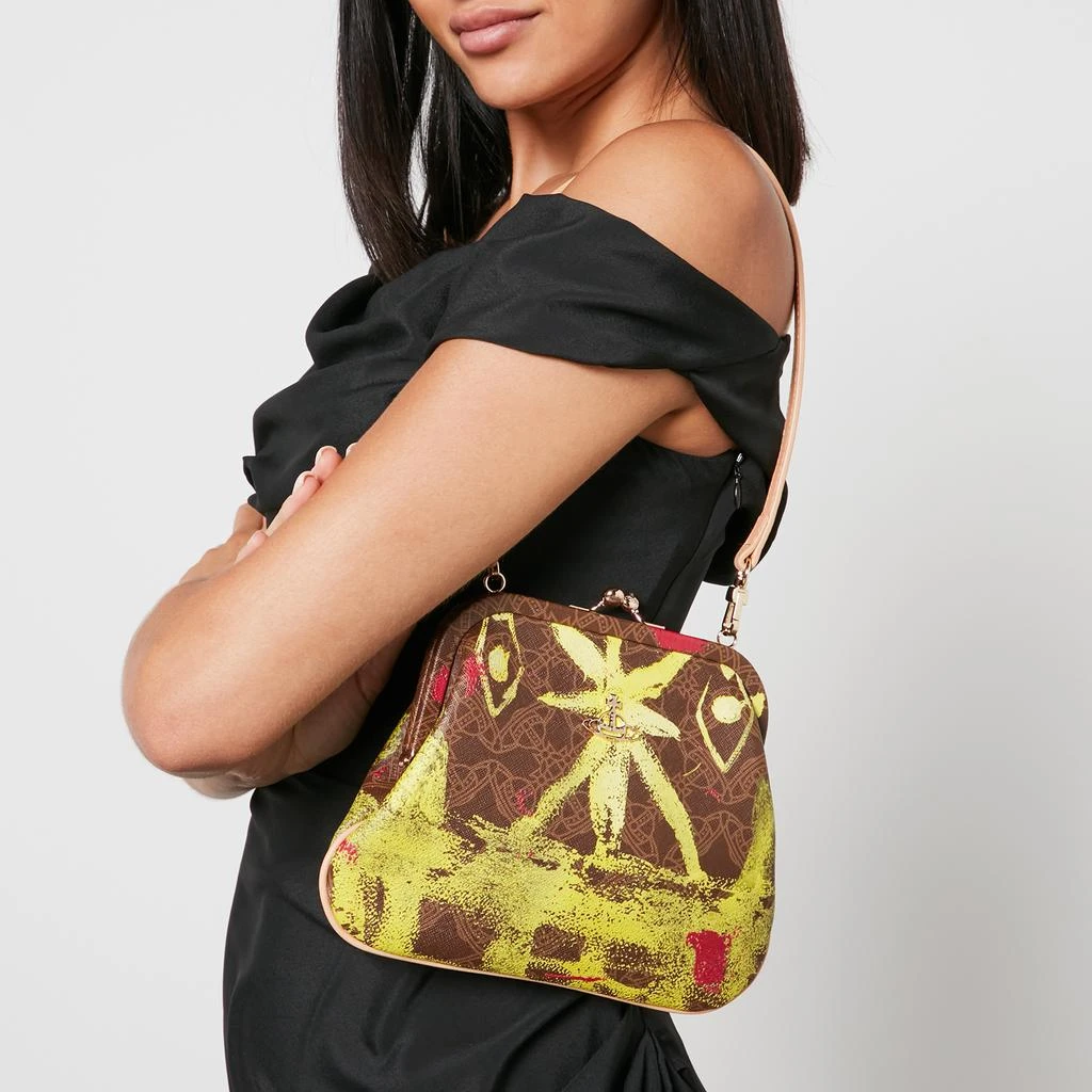 商品Vivienne Westwood|Vivienne Westwood Vivienne's Clutch Orborama Jacquard and Leather Bag,价格¥2198,第2张图片详细描述