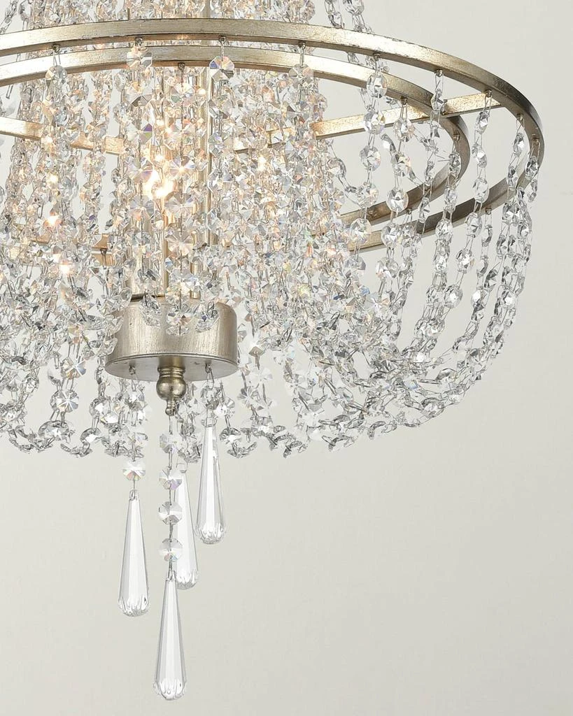 商品Crystorama|Arcadia 4-Light Antique Silver Chandelier,价格¥6802,第3张图片详细描述