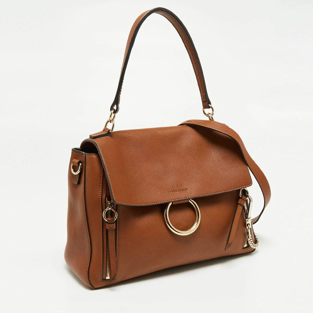 商品[二手商品] Chloé|Chloe Brown Leather and Suede Medium Faye Day Top Handle Bag,价格¥3434,第3张图片详细描述