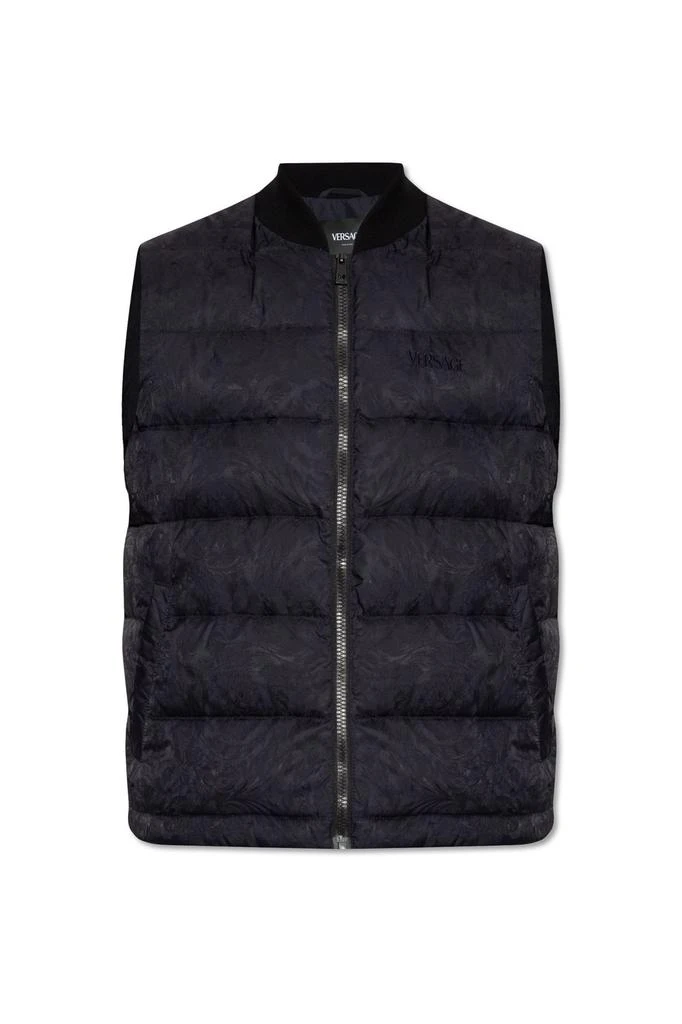 商品Versace|Versace Barocco Pattern Zip-Up Gilet,价格¥7257,第1张图片