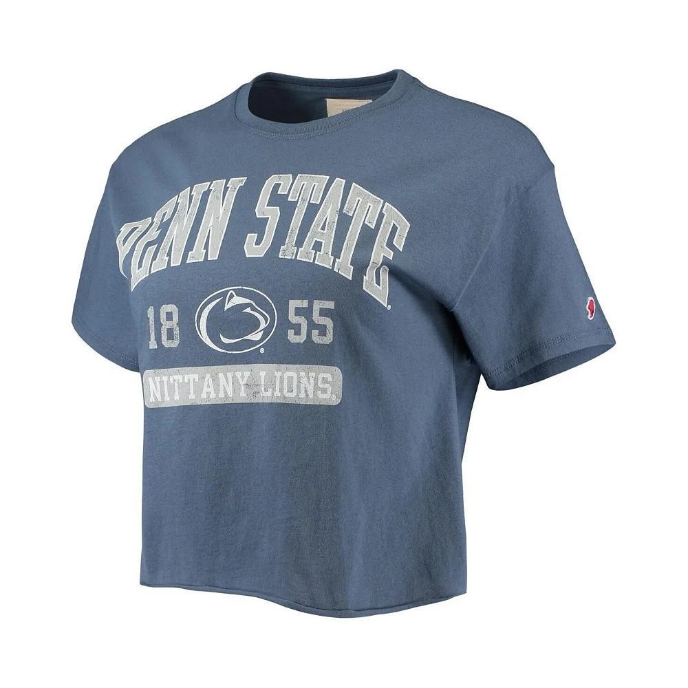 商品League Collegiate Wear|Women's Navy Penn State Nittany Lions Classic Clothesline Crop Top,价格¥102,第2张图片详细描述