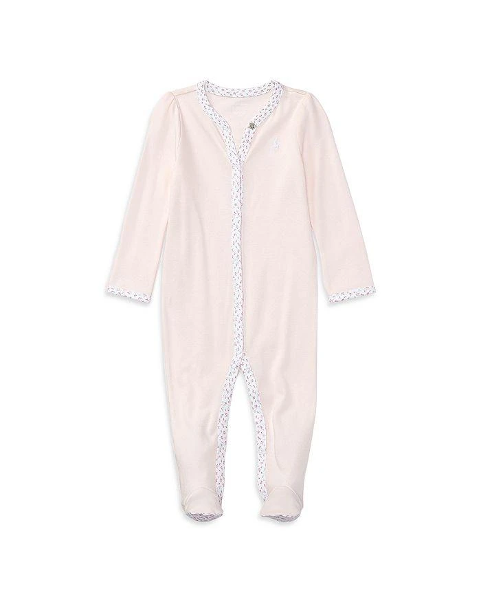 商品Ralph Lauren|女婴Girls' Floral Trim Coverall - Baby,价格¥295,第1张图片详细描述