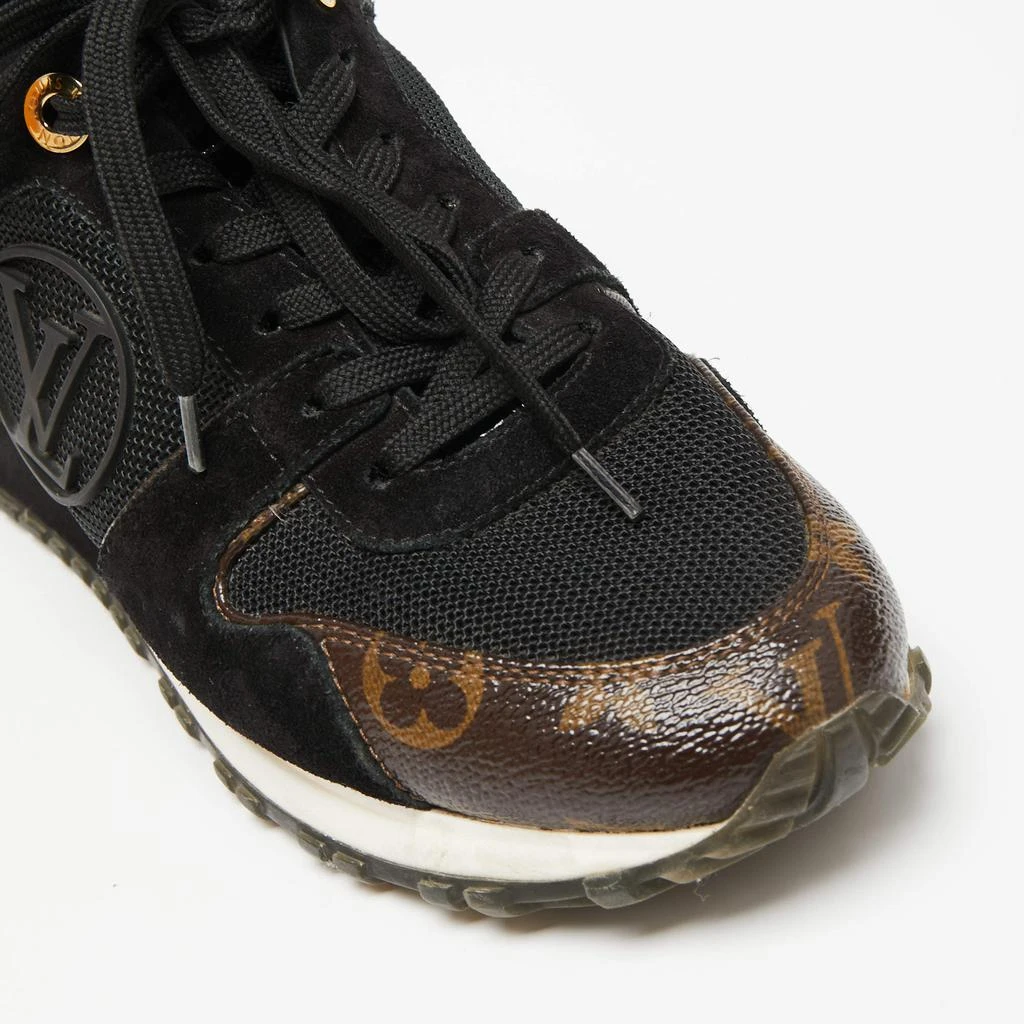 Louis Vuitton Brown/Black Monogram Coated Canvas, Mesh and Suede Run Away Sneakers Size 36.5 商品