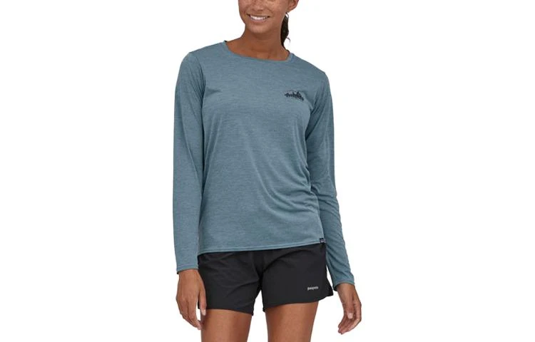 商品[国内直发] Patagonia|patagonia巴塔哥尼亚  C1 Capilene® Cool Daily 速干纯色字母logo图案印花圆领长袖  落肩袖T恤 女款,价格¥637,第3张图片详细描述