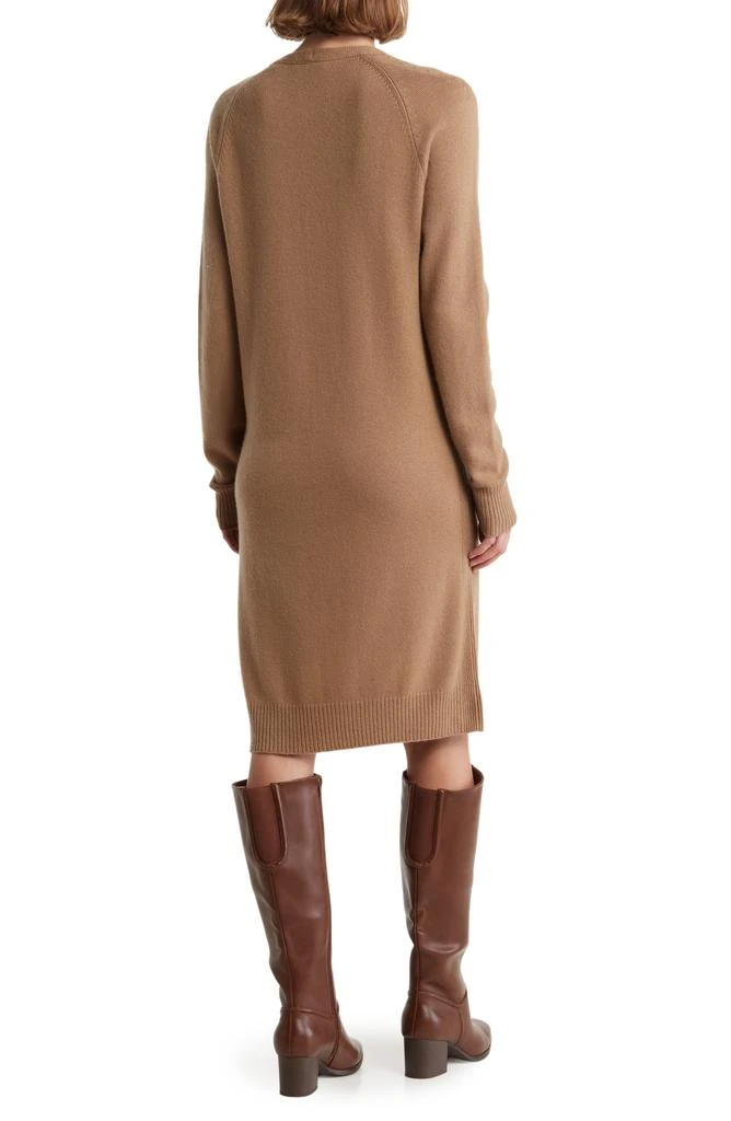 商品Vince|V-Neck Long Sleeve Wool Blend Sweater Dress,价格¥1063,第2张图片详细描述