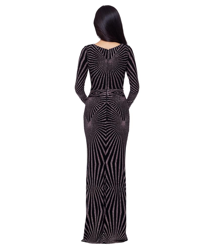 Long Sleeve Geometric Dress商品第2张图片规格展示