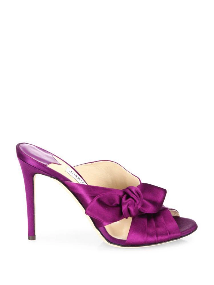 商品Jimmy Choo|Keely Knotted Satin Crisscross Mules,价格¥1734,第5张图片详细描述