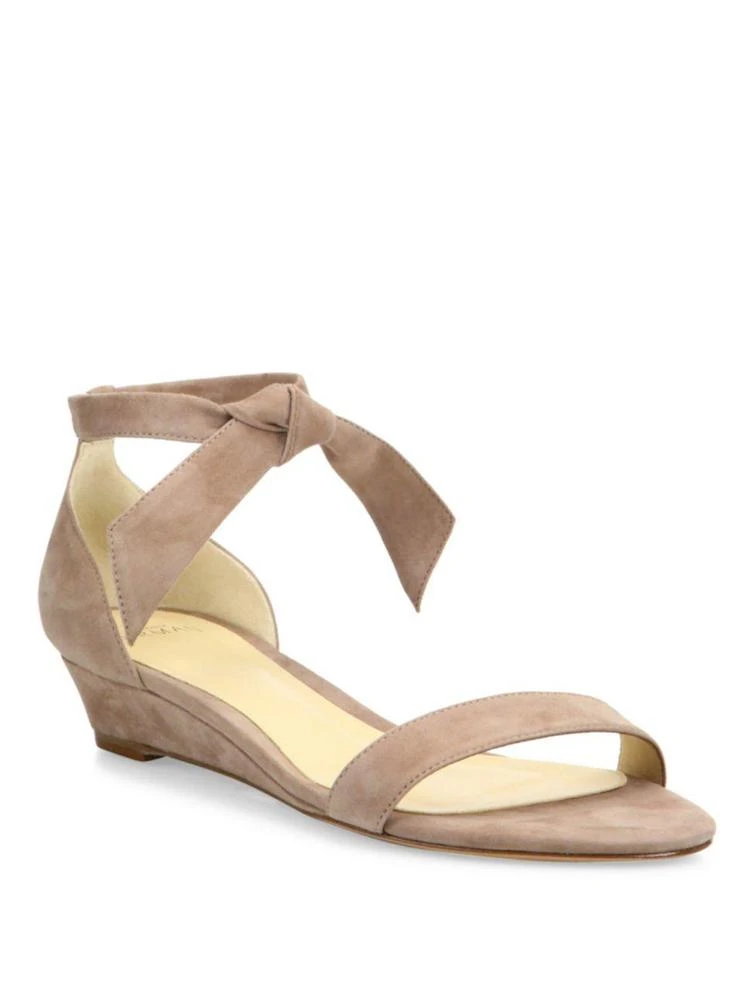 商品Alexandre Birman|Clarita Suede Ankle-Tie Demi-Wedge Sandals,价格¥1820,第1张图片