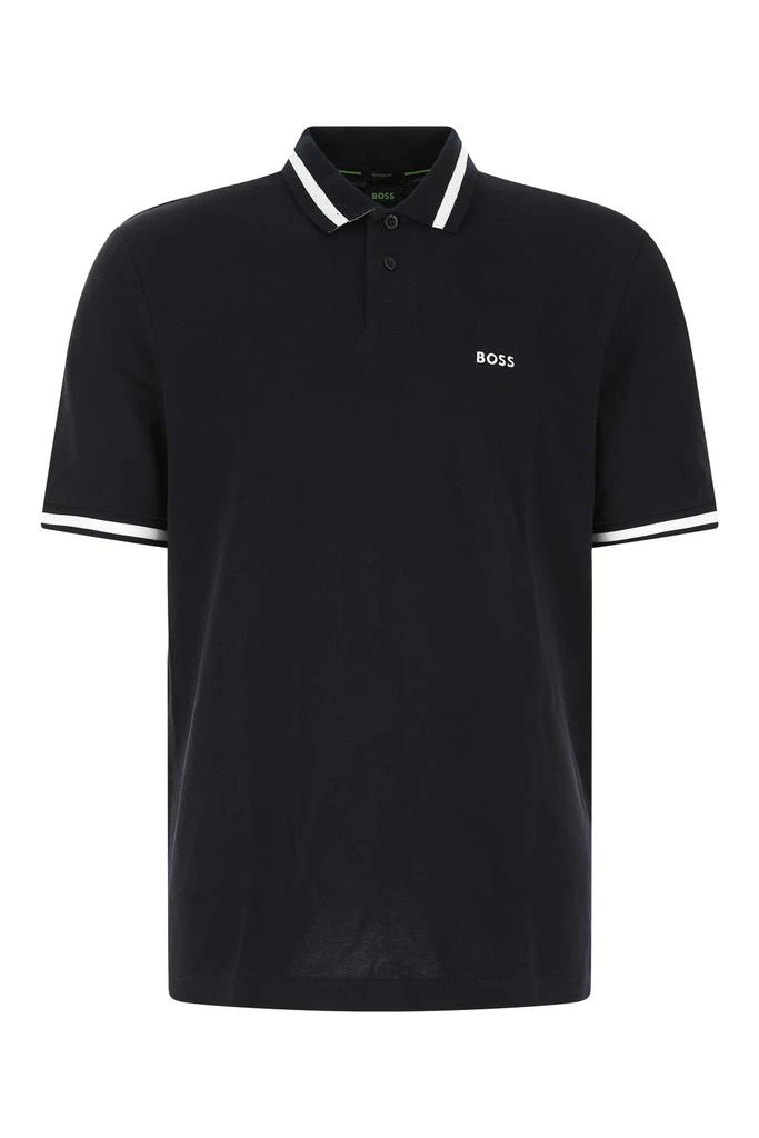 商品Hugo Boss|Navy blue piquet polo shirt  Nd Hugo Uomo,价格¥729,第1张图片