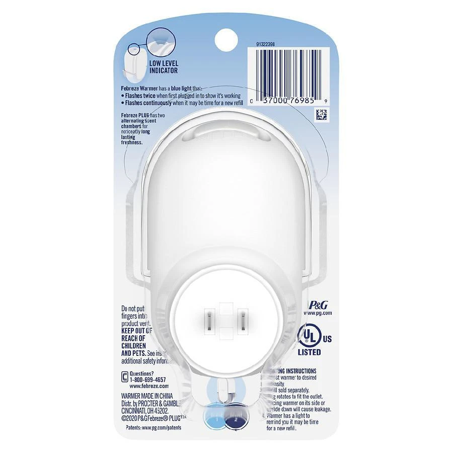 商品Febreze|Plug In Air Freshener, Odor-Fighting Scented Oil Warmer Device,价格¥34,第2张图片详细描述