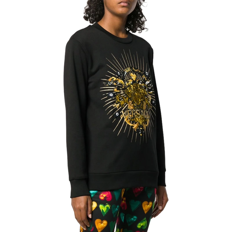 VERSACE 女士黑色棉质卫衣 A83922-A227994-A1008 商品