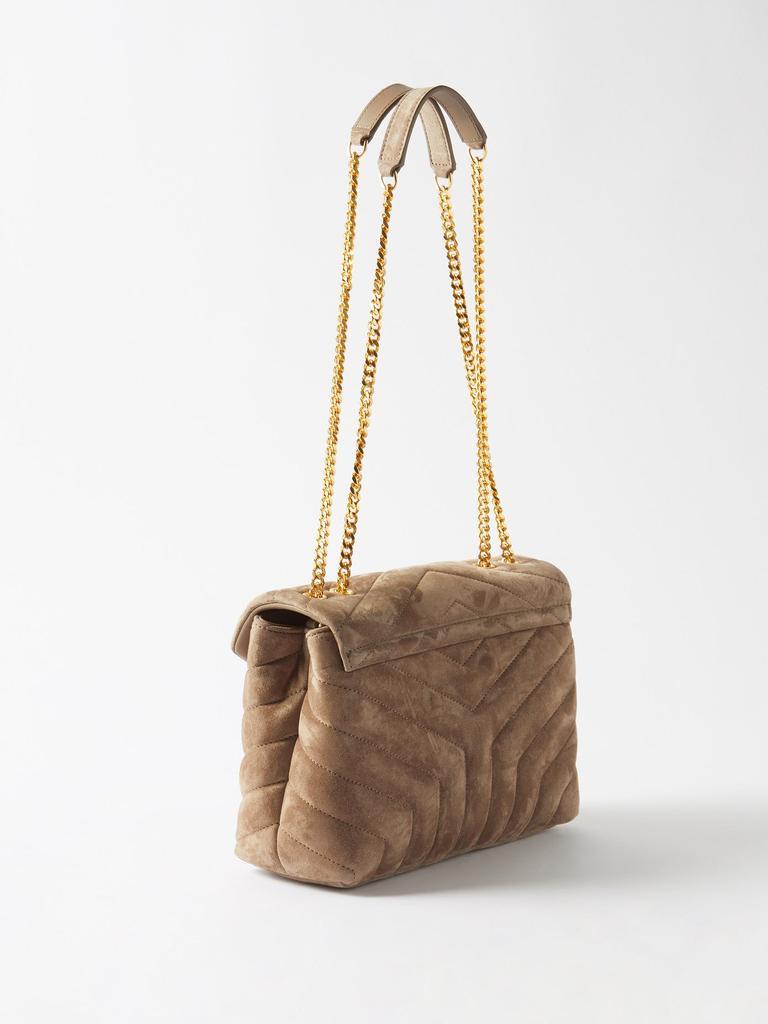 商品Yves Saint Laurent|Loulou small quilted-suede shoulder bag,价格¥16464,第6张图片详细描述