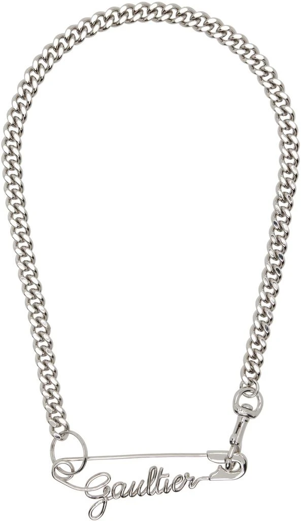 商品Jean Paul Gaultier|Silver 'The Gaultier Safety Pin' Necklace,价格¥2753,第1张图片