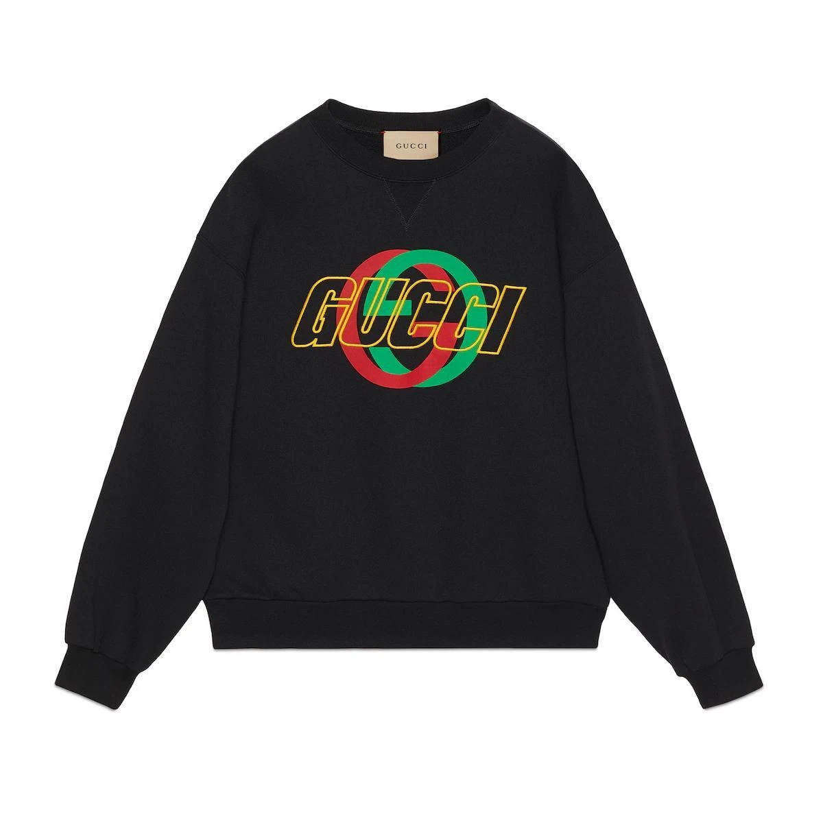商品Gucci|【预售】 古驰 24秋冬 男士 卫衣 饰刺绣针织棉卫衣 768460 XJGA1 1162,价格¥8116,第1张图片