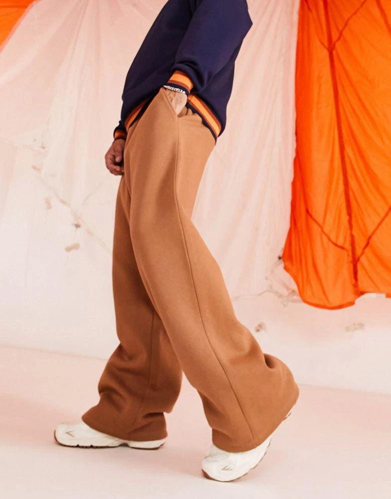 商品ASOS|ASOS DESIGN wide leg joggers in brown,价格¥259,第4张图片详细描述