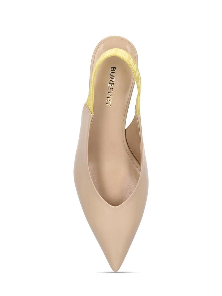 商品Burberry|40mm Malinda Leather Slingback Pumps,价格¥5878,第4张图片详细描述