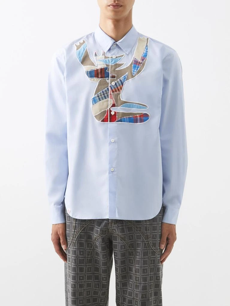 商品Charles Jeffrey Loverboy|Patchwork cotton-poplin shirt,价格¥2092,第1张图片
