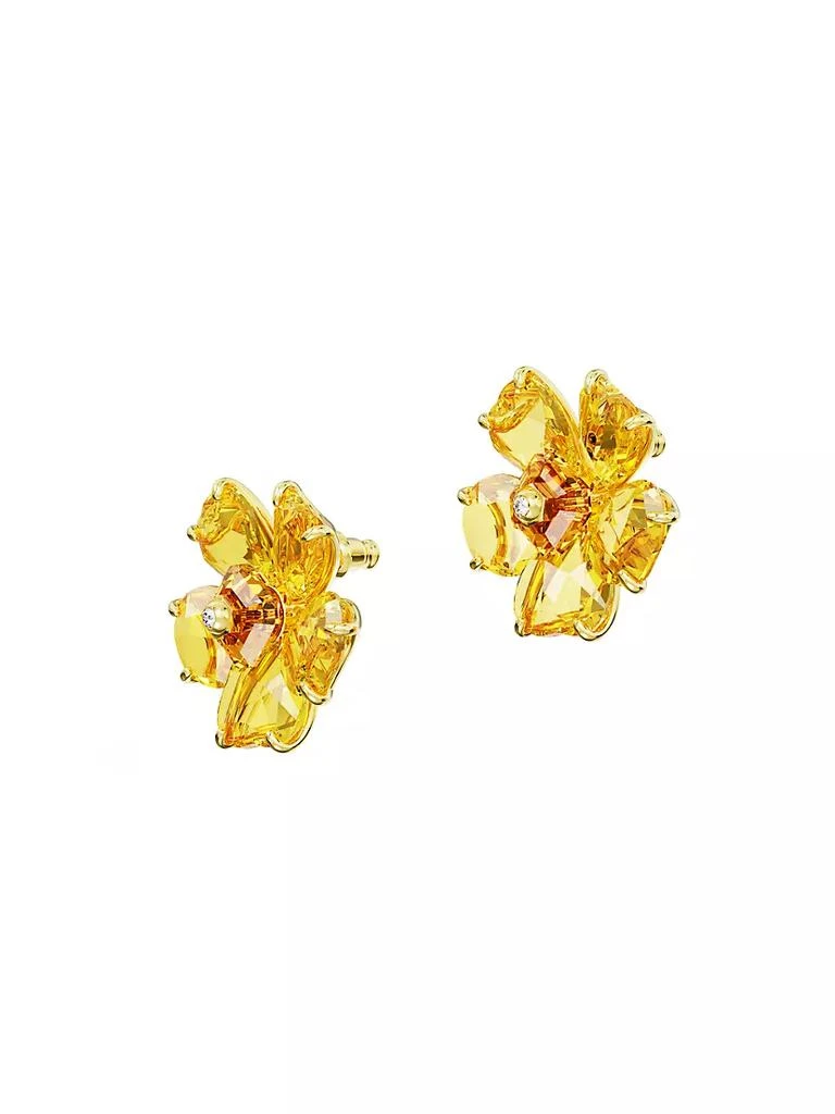 商品Swarovski|Florere Goldtone &amp; Crystal Flower Stud Earrings,价格¥1182,第4张图片详细描述