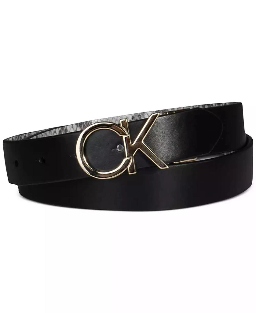 商品Calvin Klein|Women's Reversible Monogram Buckle Belt,价格¥183,第2张图片详细描述