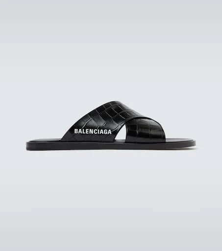 商品Balenciaga|Logo leather sandals,价格¥2980,第1张图片